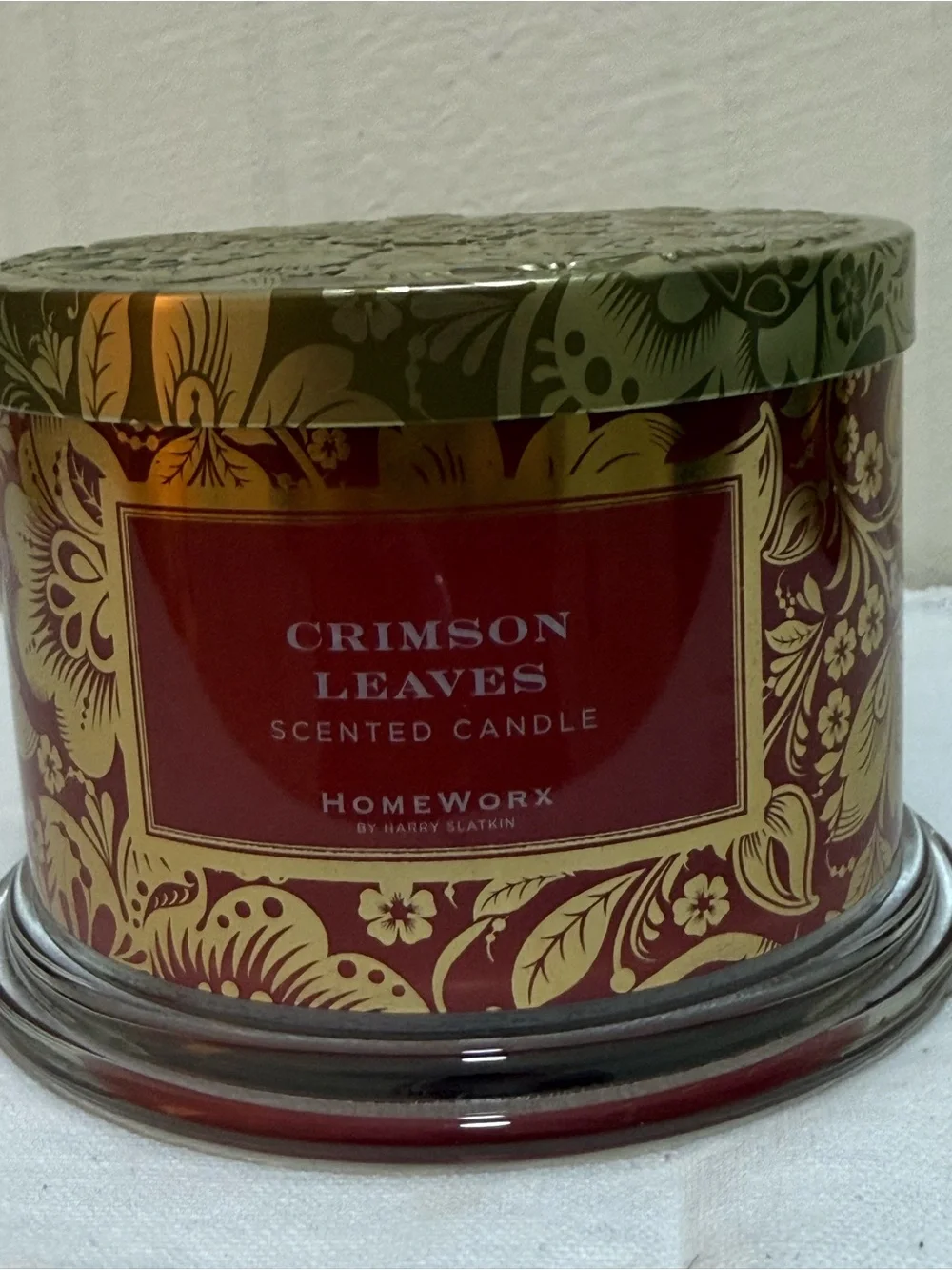 HomeWorx by Harry Slatkin Crimson Leaves Scented Multi-Wick Jar Candle 4in